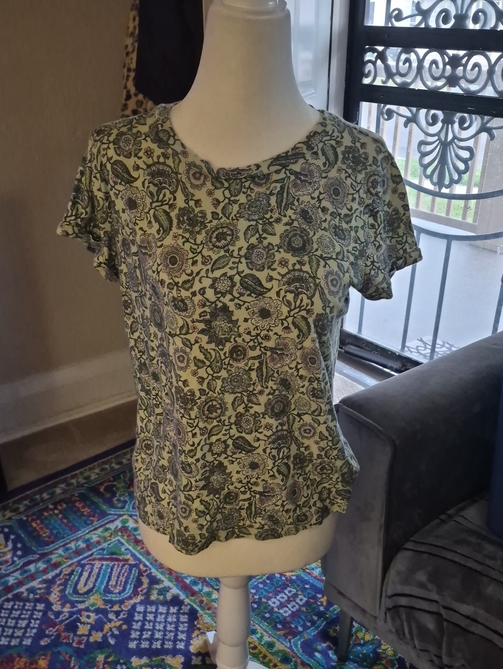 Green Paisley Loft Tee Shirt
